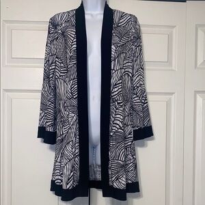 R&M Richards Black and White Cardigan